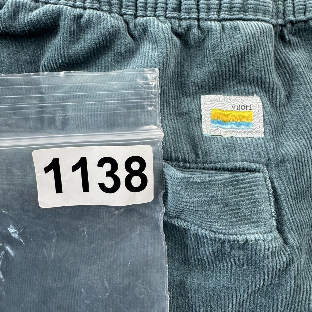 Vuori Optimist Corduroy Pants Mens M Blue Stretch Drawstring Casual V440 - Picture 5 of 5